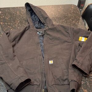 Carhartt Dark Brown Hooded Jacket